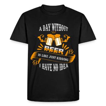Beer Sayings Festival Après Ski Party Mallorca - Men's Premium Organic T-Shirt - black - Front - Nico (187cm)