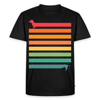 Tenue d’ami de chien, teckel de chien meilleur ami - T-shirt Premium bio Homme - noir - Devant - Nico (187cm)