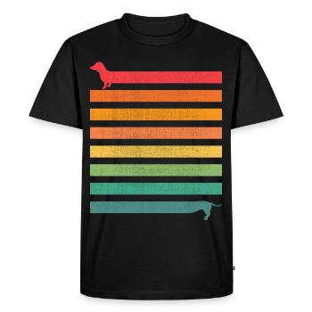 Tenue d’ami de chien, teckel de chien meilleur ami - T-shirt Premium bio Homme - noir - Devant - Nico (187cm)