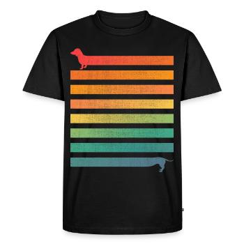 Tenue d’ami de chien, teckel de chien meilleur ami - T-shirt Premium bio Homme - noir - Devant - Nico (187cm)