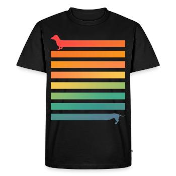 Tenue d’ami de chien, teckel de chien meilleur ami - T-shirt Premium bio Homme - noir - Devant - Nico (187cm)