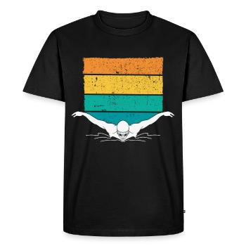 Entraîneur de natation, Entraîneurs Nageur Nageur - T-shirt Premium bio Homme - noir - Devant - Nico (187cm)
