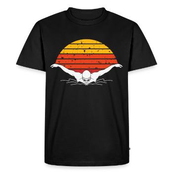 Entraîneur de natation, Entraîneurs Nageur Nageur - T-shirt Premium bio Homme - noir - Devant - Nico (187cm)