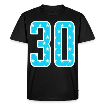 30 Number 30 years birthday - Men's Premium Organic T-Shirt - black - Front - Nico (187cm)