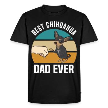| des amoureux de Chihuahua Chiens végétaliens végétaliens - T-shirt Premium bio Homme - noir - Devant - Nico (187cm)