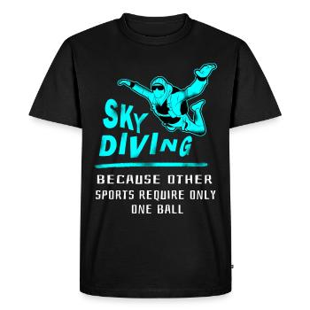 Skydive Freefly Fallschirmspringer Chemise Parachutisme - T-shirt Premium bio Homme - noir - Devant - Nico (187cm)