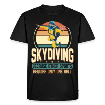 Skydive Freefly Fallschirmspringer Chemise Parachutisme - T-shirt Premium bio Homme - noir - Devant - Nico (187cm)