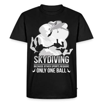 Skydive Freefly Fallschirmspringer Chemise Parachutisme - T-shirt Premium bio Homme - noir - Devant - Nico (187cm)