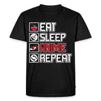 Drôle de tenue d’anime! Japon Comic Cartoon Anime - T-shirt Premium bio Homme - noir - Devant - Nico (187cm)