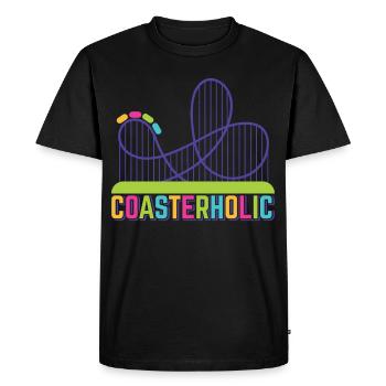 Roller Coaster Amusement Park Kirmes Amusement Park - Men's Premium Organic T-Shirt - black - Front - Nico (187cm)