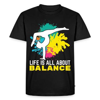 Gymnaste, Gymnastique, Club de gymnastique, Yoga, Calisthenics - T-shirt Premium bio Homme - noir - Devant - Nico (187cm)