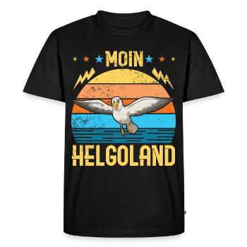 Helgoland Mer Baltique Sylt Deät Lun Phare - T-shirt Premium bio Homme - noir - Devant - Nico (187cm)