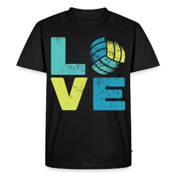 Tenue de plage de volleyball pour les fans d’entraîneurs de joueurs - T-shirt Premium bio Homme - noir - Devant - Nico (187cm)
