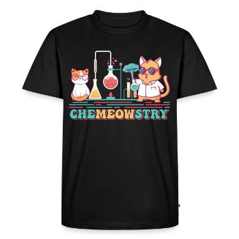 Chimie Chat Blagues, Chimiste Nerd Chimiste Chats - T-shirt Premium bio Homme - noir - Devant - Nico (187cm)