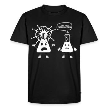 drôles de blagues de chemise de chimie, études de chimiste - T-shirt Premium bio Homme - noir - Devant - Nico (187cm)