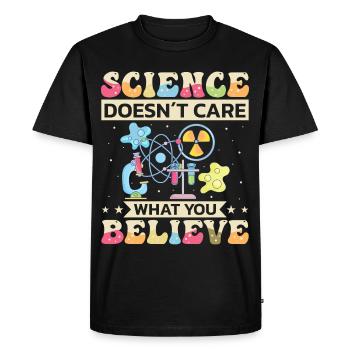 Nerd de discussion de connaissances, étudiant en chimie physique, drôle - T-shirt Premium bio Homme - noir - Devant - Nico (187cm)