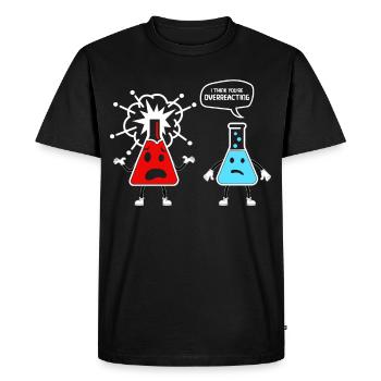 drôles de blagues de chemise de chimie, études de chimiste - T-shirt Premium bio Homme - noir - Devant - Nico (187cm)