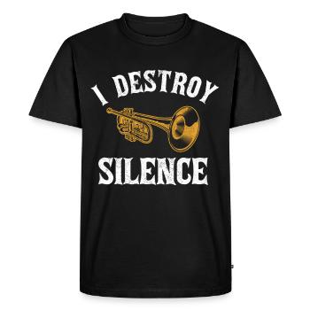 Trumpet TrumpetEr Trumpet Player Music Band - Men's Premium Organic T-Shirt - black - Front - Nico (187cm)