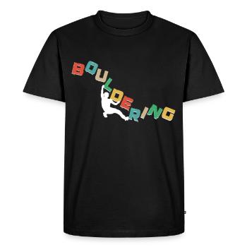 Bouldering, climbing Free climbing Climbing Hall - Men's Premium Organic T-Shirt - black - Front - Nico (187cm)
