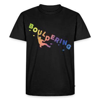 Bouldering, climbing Free climbing Climbing Hall - Men's Premium Organic T-Shirt - black - Front - Nico (187cm)