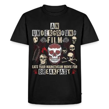Film underground, Cinéma indépendant, Horreur - T-shirt Premium bio Homme - noir - Devant - Nico (187cm)