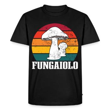 Champignons Champignons Porcines Champignons Collectionneurs Chanterelles - T-shirt Premium bio Homme - noir - Devant - Nico (187cm)