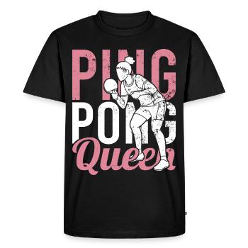 Joueur de Ping Pong Fille Tenue Femmes Femme! - T-shirt Premium bio Homme - noir - Devant - Nico (187cm)