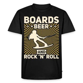 Rock and Roll Beer Festival Wakeboarding Wakeboard - Men's Premium Organic T-Shirt - black - Front - Nico (187cm)