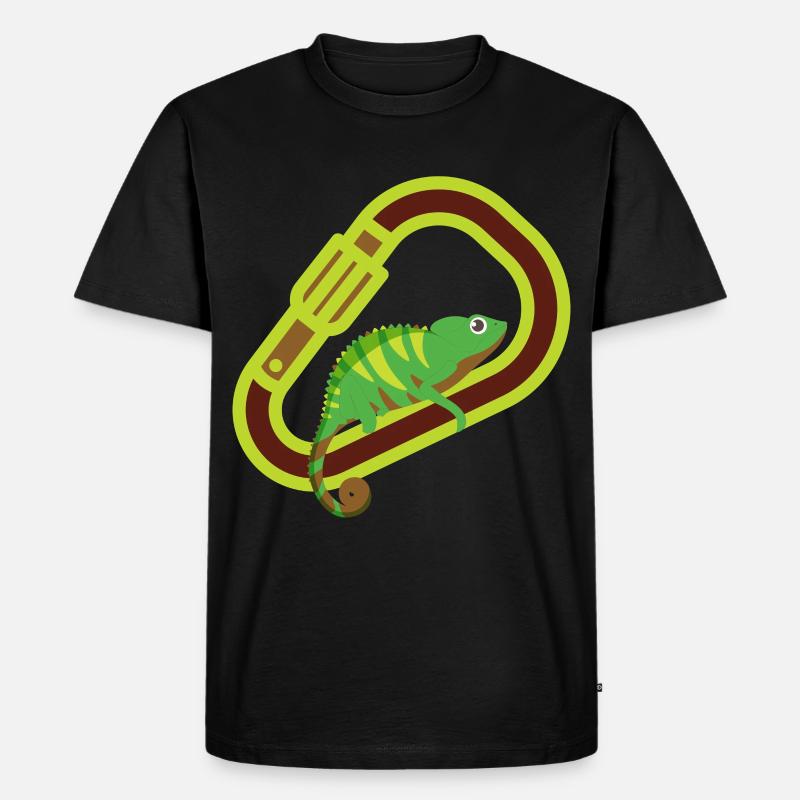 Bouldern, Klettern, Freiklettern Chameleon Boulder - Männer Premium Bio T-Shirt - Schwarz