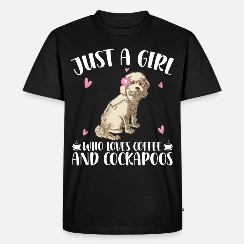 Cockapoo Mädchen - Männer Premium Bio T-Shirt - Schwarz