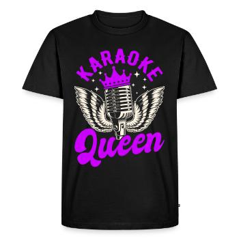 Queen Karaoke Bar, Party, Company Party, Women - Men's Premium Organic T-Shirt - black - Front - Nico (187cm)