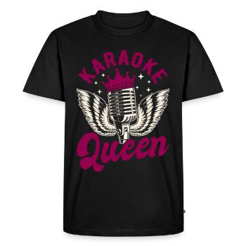 Queen Karaoke Bar, Party, Company Party, Women - Men's Premium Organic T-Shirt - black - Front - Nico (187cm)