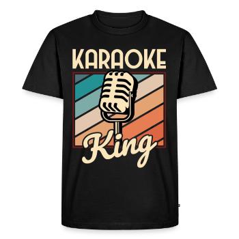 King Karaoke Bar, Party, Company Party Men Men - Men's Premium Organic T-Shirt - black - Front - Nico (187cm)