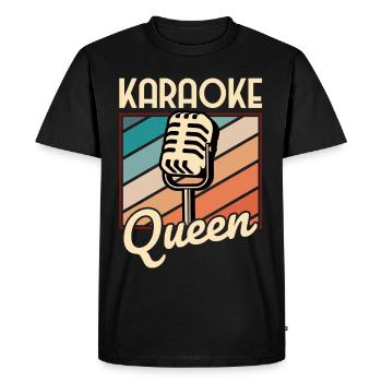 Queen Karaoke Bar, Party, Company Party, Women - Men's Premium Organic T-Shirt - black - Front - Nico (187cm)