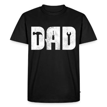 Craftsman Dad, Daddy, Best Dad Daddy Father's Day - Men's Premium Organic T-Shirt - black - Front - Nico (187cm)