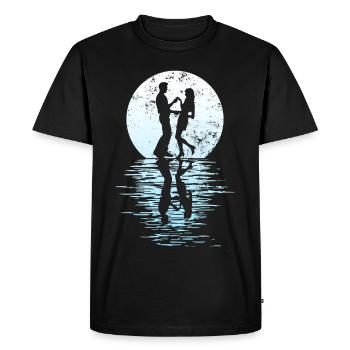 Danseurs Danse Couple Danse, Danse Rumba Renard Tango Salsa - T-shirt Premium bio Homme - noir - Devant - Nico (187cm)