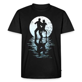 Danseurs Danse Couple Danse, Danse Rumba Renard Tango Salsa - T-shirt Premium bio Homme - noir - Devant - Nico (187cm)