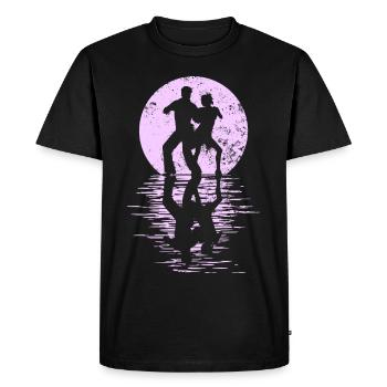 Danseurs Danse Couple Danse, Danse Rumba Renard Tango Salsa - T-shirt Premium bio Homme - noir - Devant - Nico (187cm)