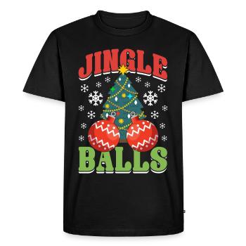 funny Santa saying, funny saying outfit - Men's Premium Organic T-Shirt - black - Front - Nico (187cm)