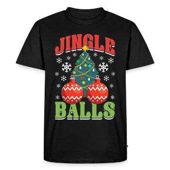 funny Santa saying, funny saying outfit - Men's Premium Organic T-Shirt - black - Front - Nico (187cm)