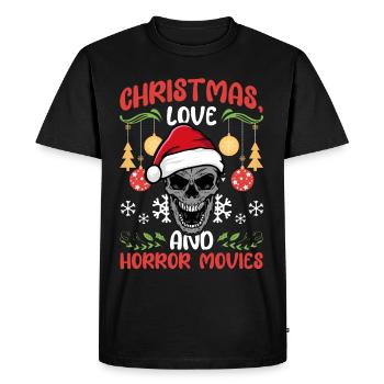 Horror Movie Cinema Santa Christmas Love Horror - Men's Premium Organic T-Shirt - black - Front - Nico (187cm)
