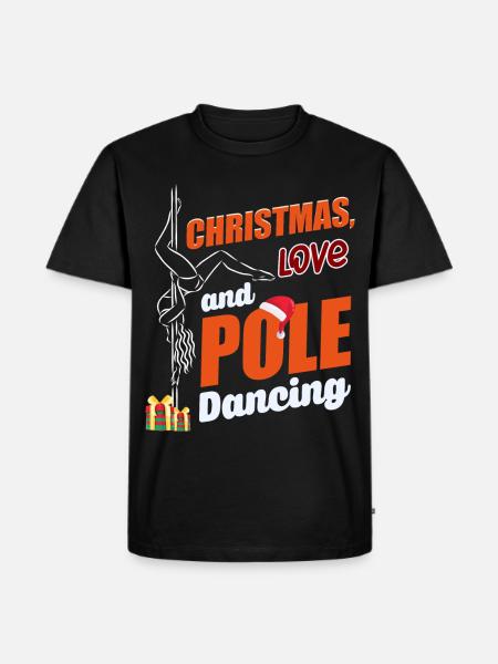 PoledancDancer, Pole Dancing Noël Love - T-shirt Premium bio Homme - noir