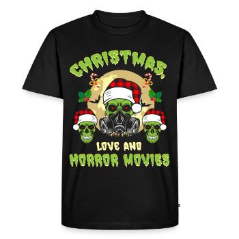 Horror Movie Zombie Santa Christmas Love Horror - Men's Premium Organic T-Shirt - black - Front - Nico (187cm)