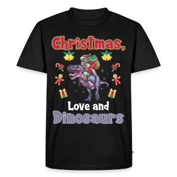 This Boy Loves Dinosaur Kids Boy Boy Dino - Men's Premium Organic T-Shirt - black - Front - Nico (187cm)