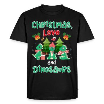 This Boy Loves Dinosaur Kids Boy Boy Dino - Men's Premium Organic T-Shirt - black - Front - Nico (187cm)