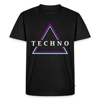 Techno House Party EDM Festival Goa Electro Rave - T-shirt Premium bio Homme - noir - Devant - Nico (187cm)