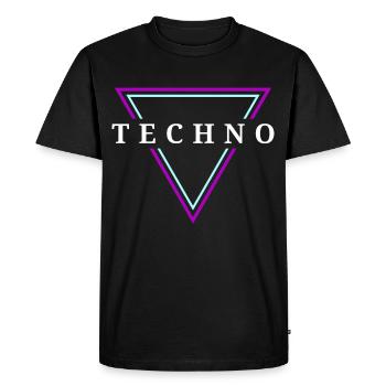 Techno House Party EDM Festival Goa Electro Rave - T-shirt Premium bio Homme - noir - Devant - Nico (187cm)
