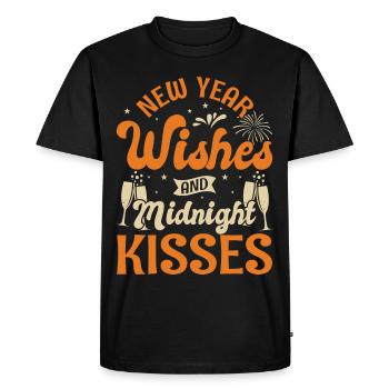 New Year's Eve, Peace, Love, Happy New Year - Men's Premium Organic T-Shirt - black - Front - Nico (187cm)