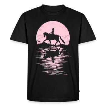 Horse rider outfit for girls who love horses - Men's Premium Organic T-Shirt - black - Front - Nico (187cm)