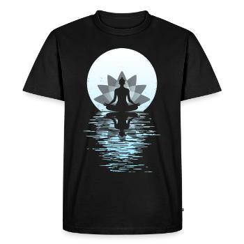 Yoga Yogini Santé Méditation Tenues Filles - T-shirt Premium bio Homme - noir - Devant - Nico (187cm)